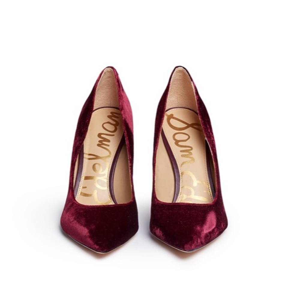 Sam Edelman Hazel Pointed Toe Heel Red Velvet 8